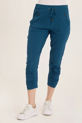 Subtle Curve Body Wrap Aksana Whisper Stretch Ruched Active Slim Pant
