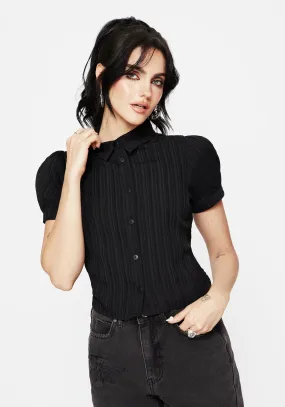 Durable Fabric Alcina Puff Sleeve Crop Top