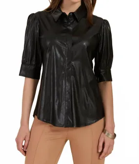 Alice Pleater Shirt In Black Modern Look