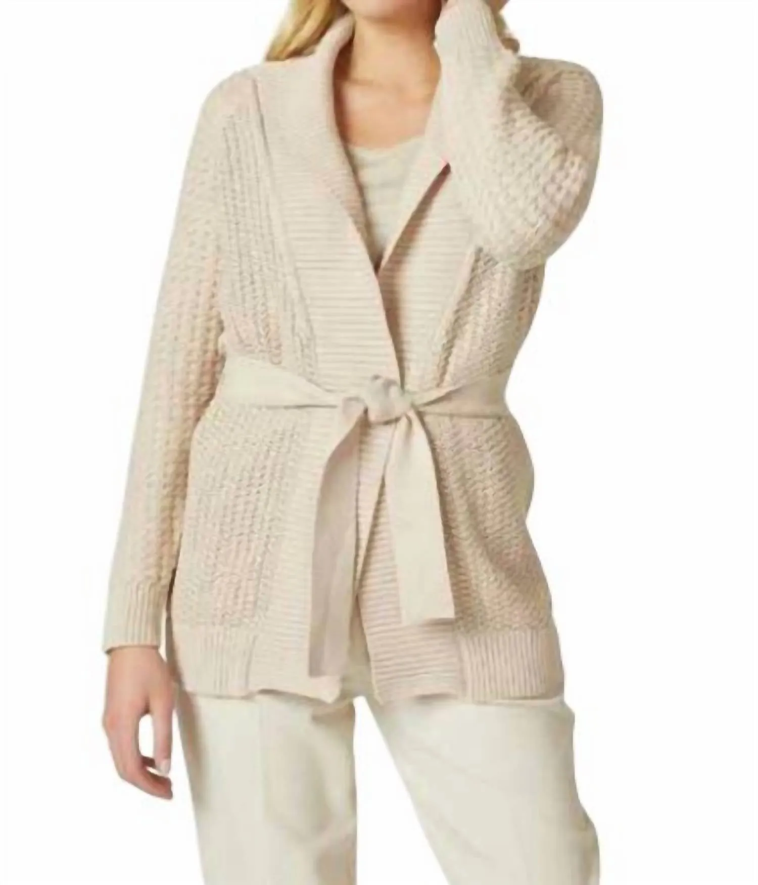 Shawl Cardigan In Sand Cold-Weather Apparel Perfect Comfort
