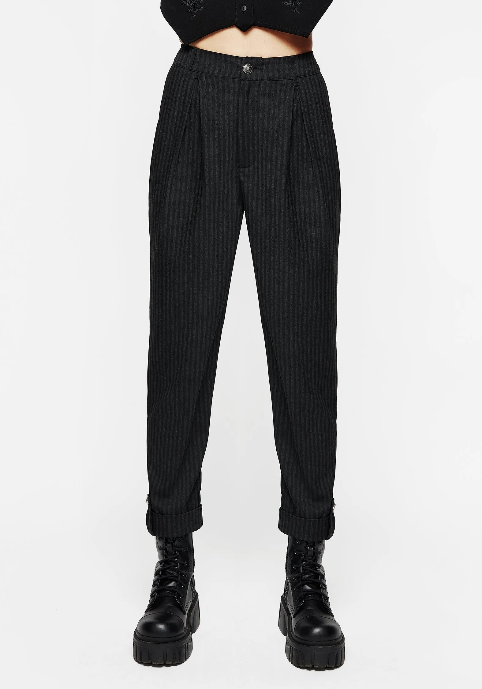 Flexibility Built-In Nevermore Pinstripe Tailored Trousers