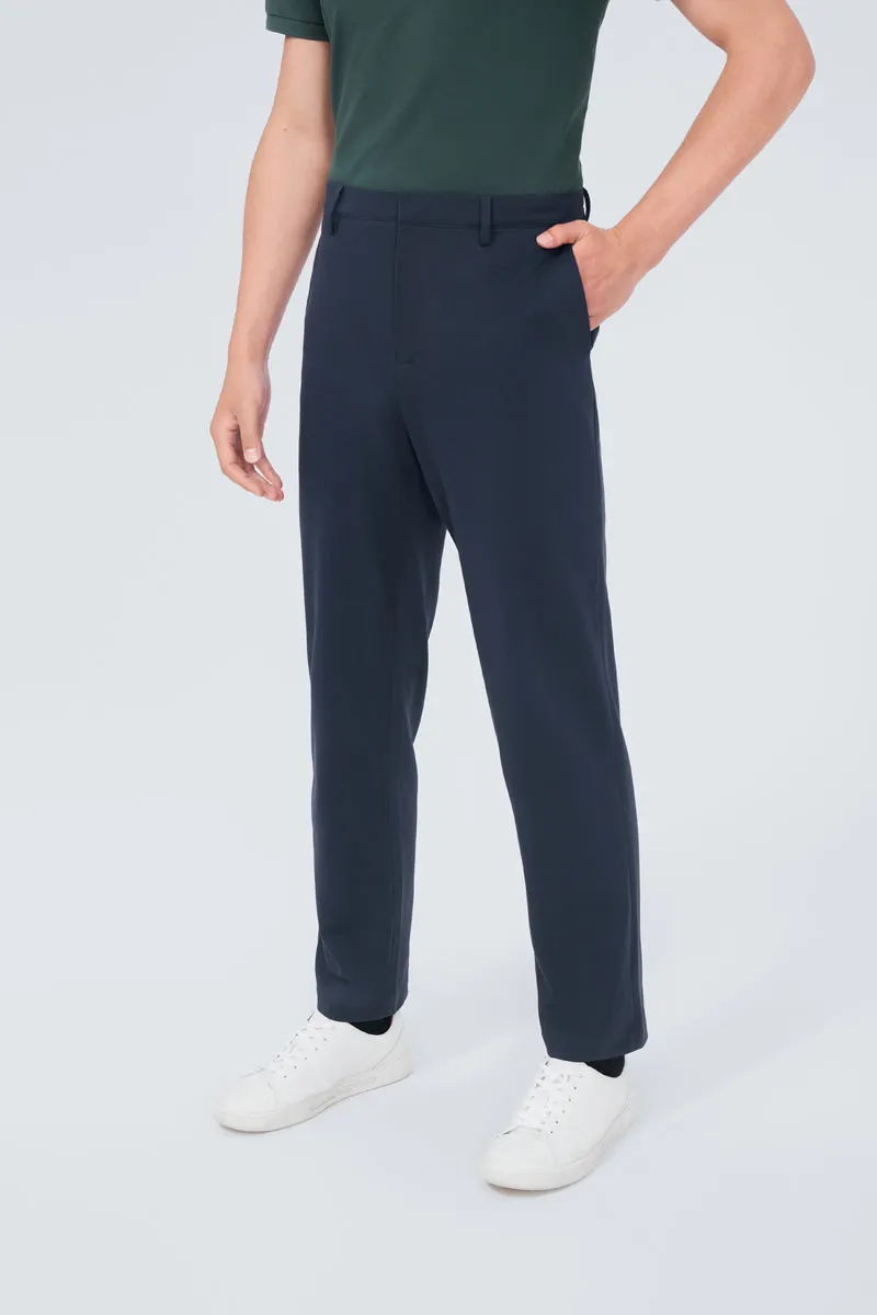 Everyday Comfort Fit CottonSTRETCH Lightweight Knit Smart Pants | Navy NNY096