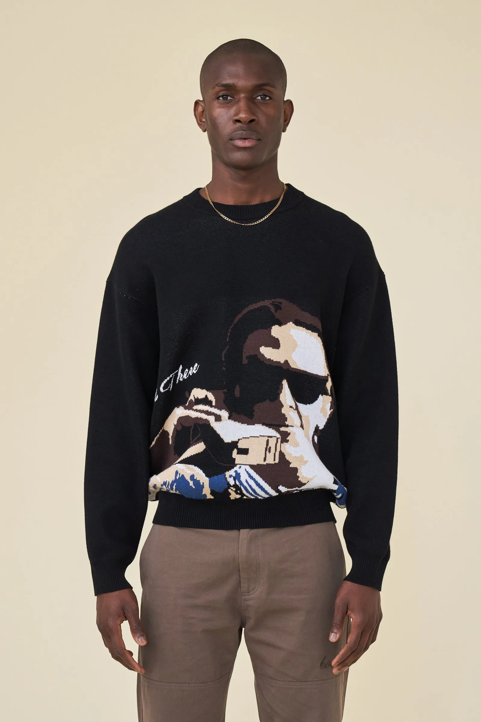 Breathable Textured Fabric bound Not There Knit Sweater