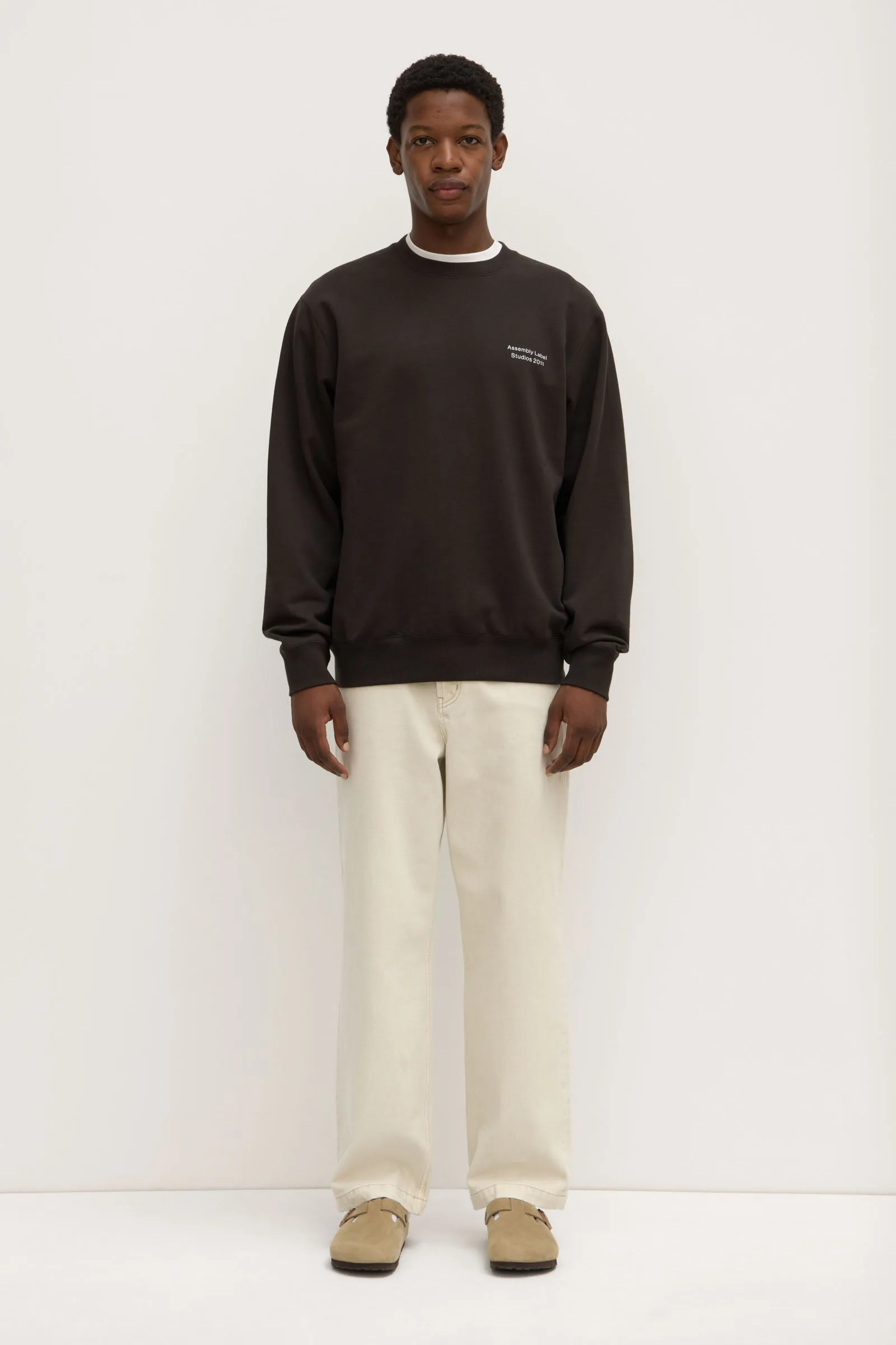 Comfortable knit piece Reinforced Shoulder Seams Mens Origin Logo Fleece