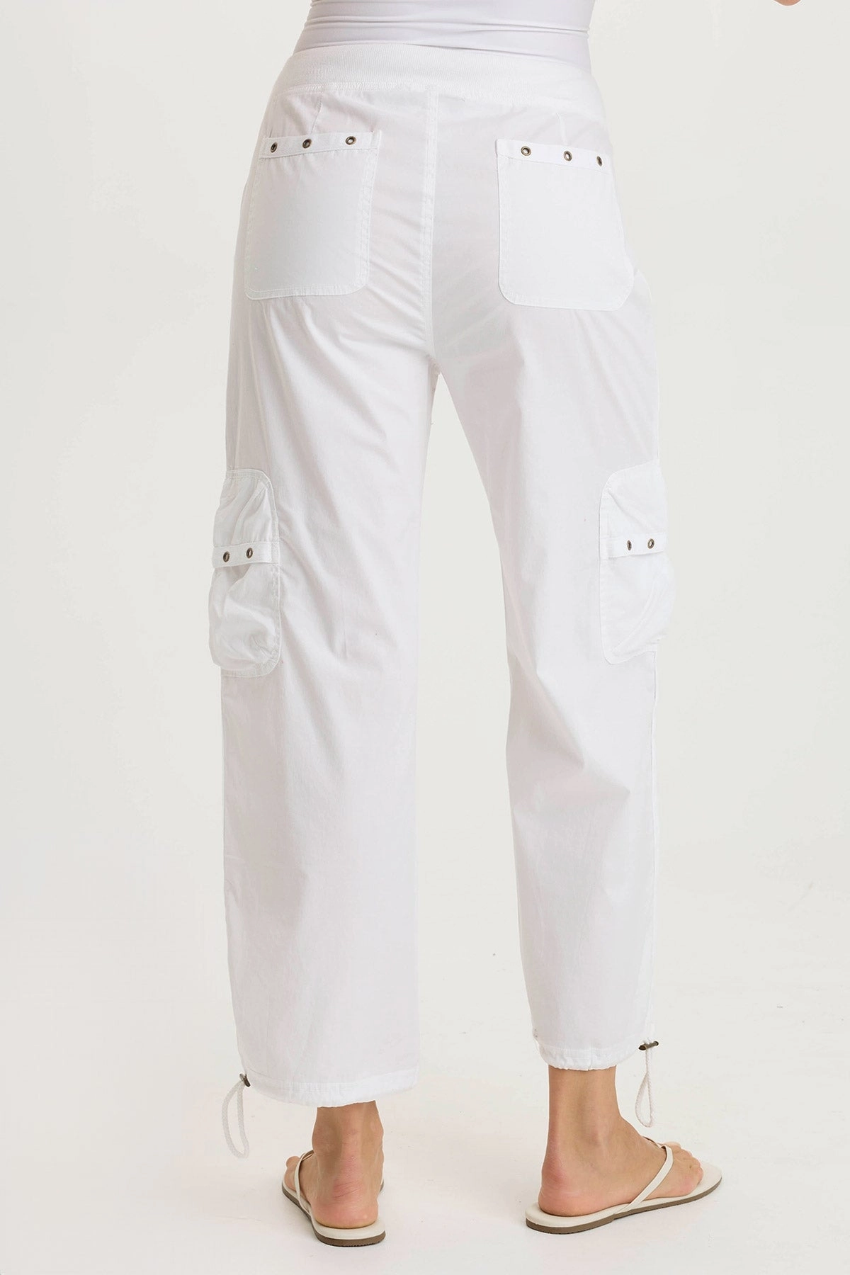 Langley Poplin Cinched Leg Cargo Pant RecycledMaterial Clean Fit