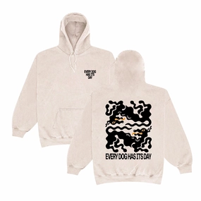 Spring Layer KBAR X UN:IK 'Every Dog Has Its Day' Vintage Washed Hoodie - Ivory
