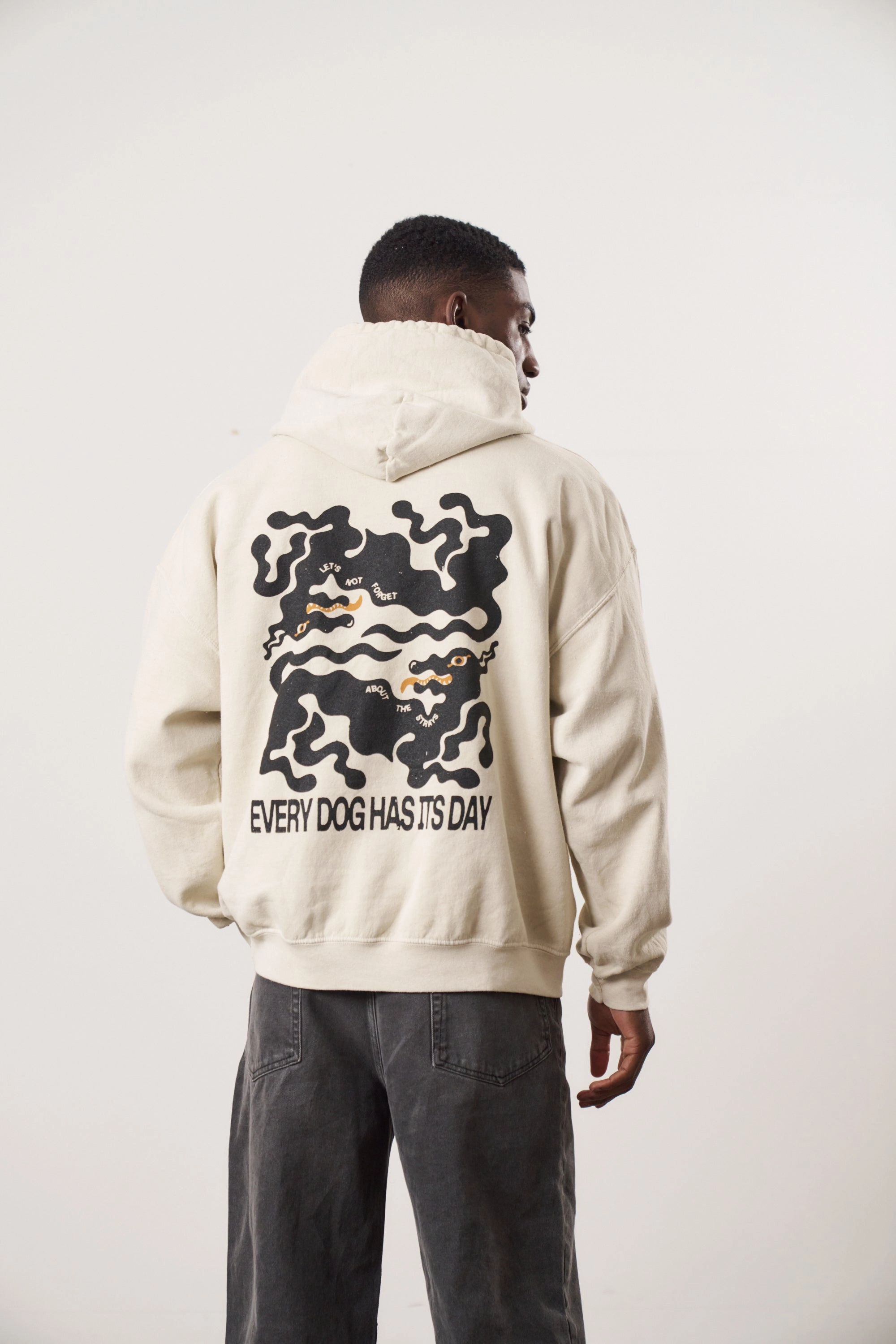 KBAR X UN:IK 'Every Dog Has Its Day' Vintage Washed Hoodie - Ivory Multipack Deal