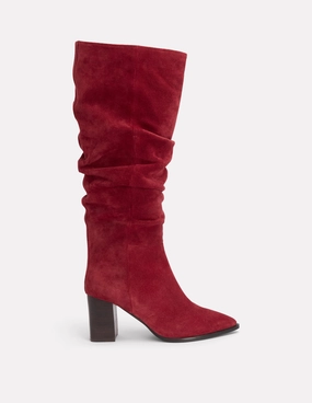 Reinforced Form Mountain Hike sweat-wicking Vera Block Heel Point Boots-Red