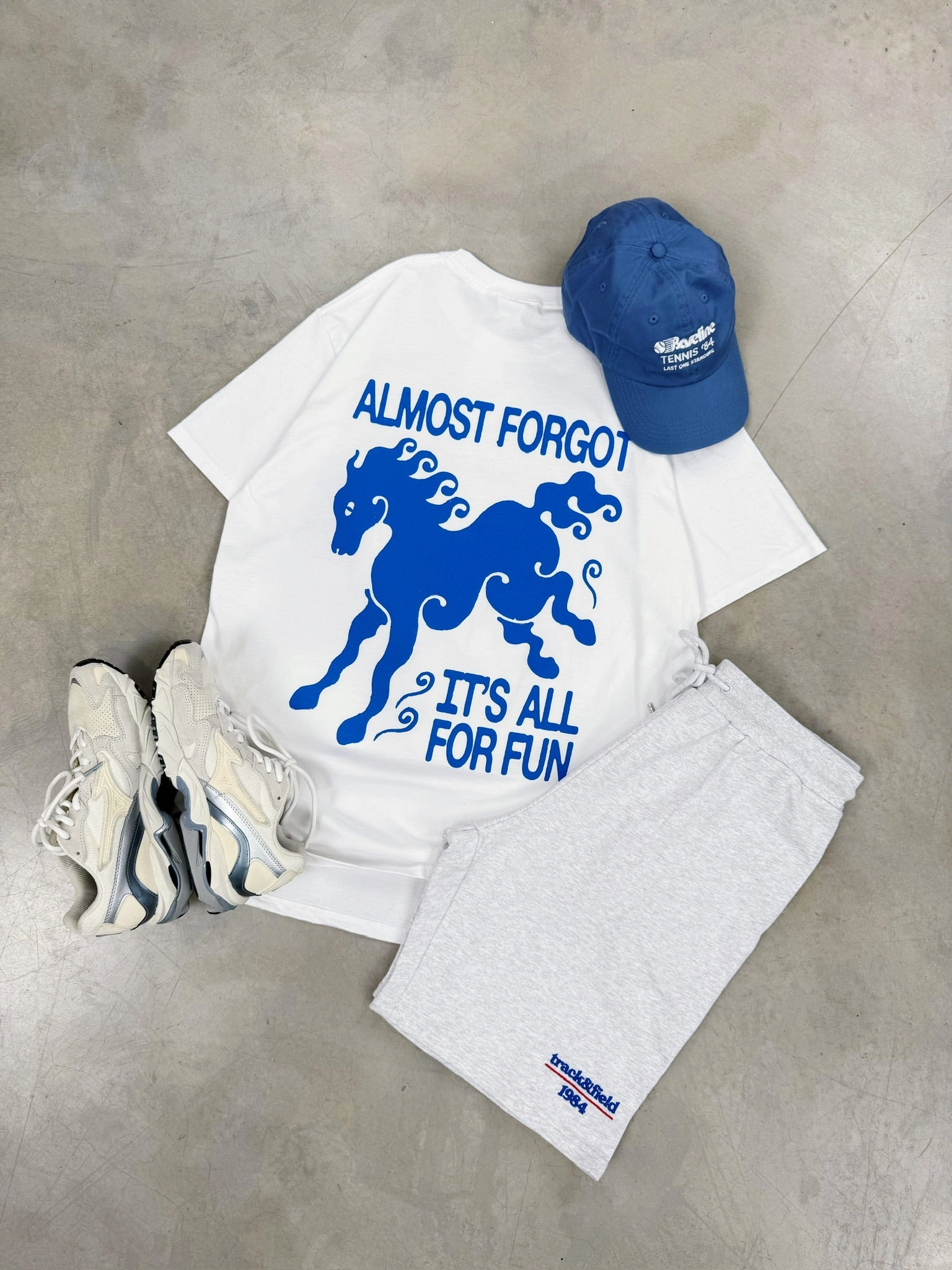 KBAR X UN:IK 'Almost Forgot' Tee - White Everyday Style Slim Silhouette