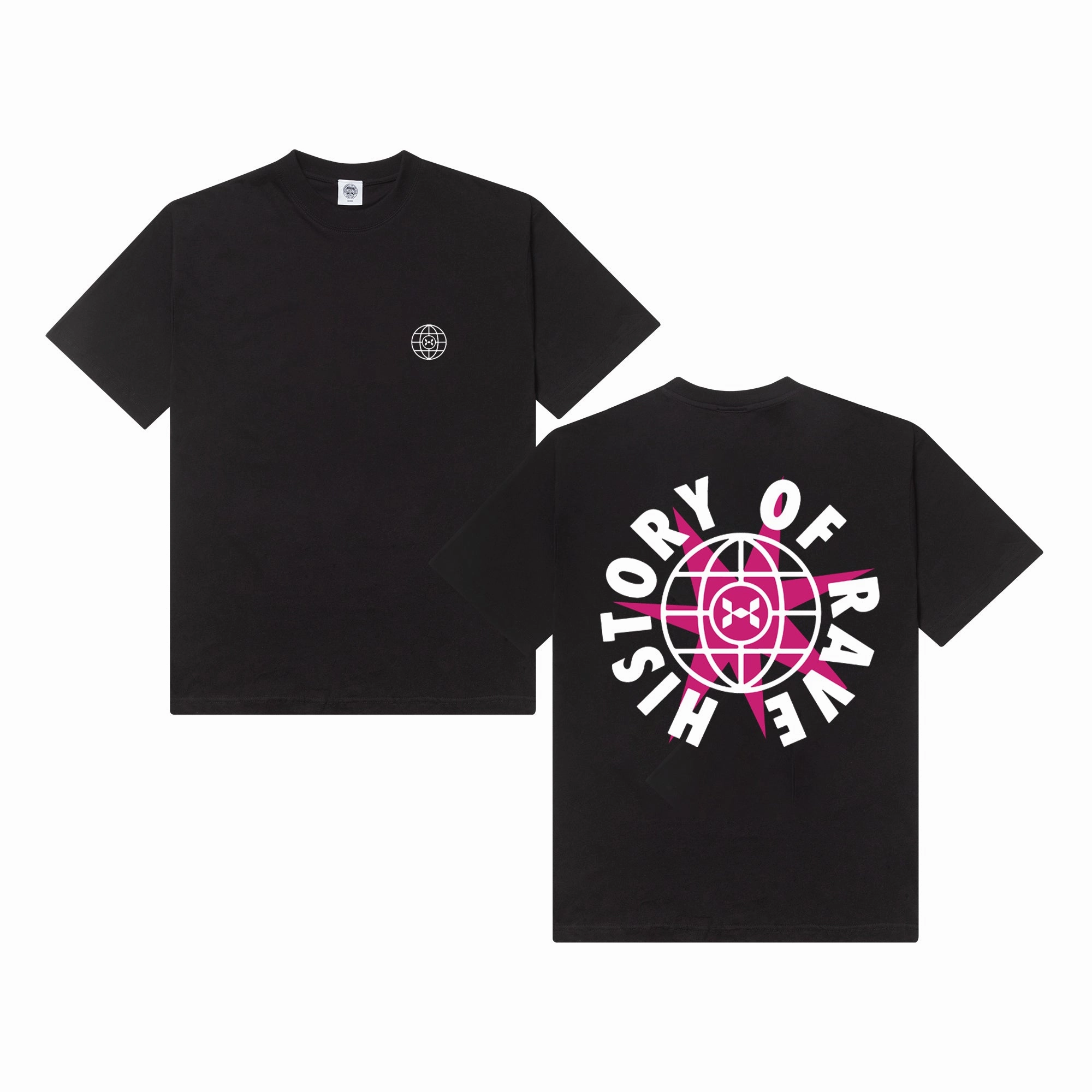 History Of Rave 'Logo' Tee - Black Fashion Must-Have Vintage Look