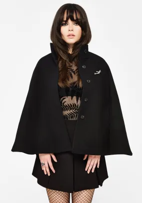Althea Pin Detail Cape Lightweight Material