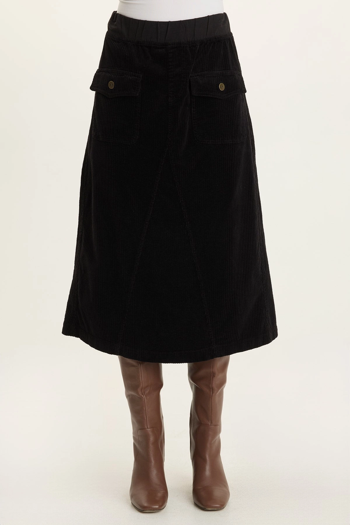 Alto Corduroy Midi Skirt Cool Touch Opaque Lining