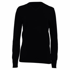 Cozy and Soft Altuzarra Knitted Cutout Sweater in Black Wool