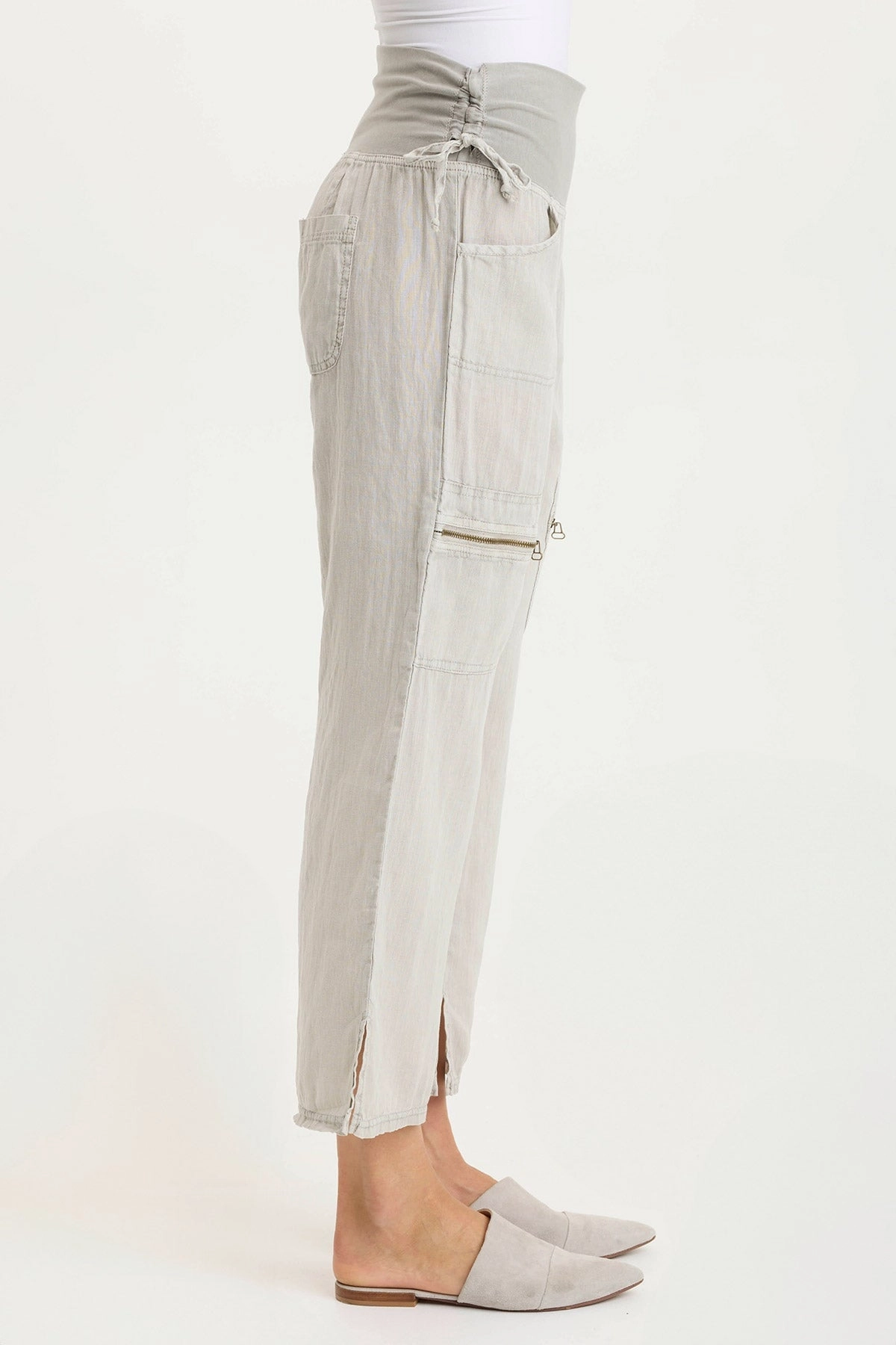 Amica High Waist Linen Cargo Pant Seasonal Basic