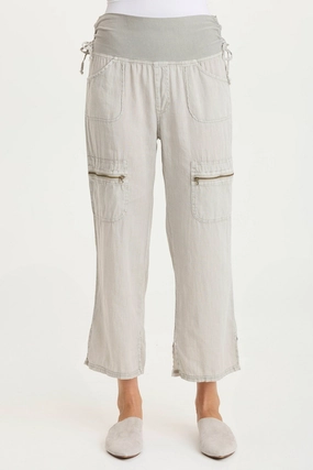 Amica High Waist Linen Cargo Pant Functional Layer ExpandableSidePanels