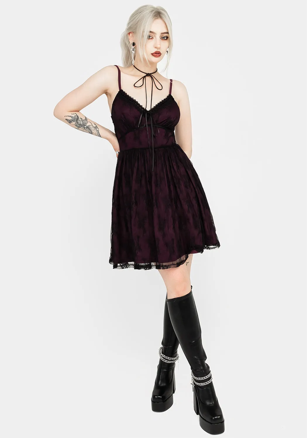 Cotton Touch Anastasie Stretch Lace Mini Dress