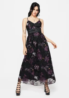 Estrid Embroidered Mesh Midaxi Cami Dress Romantic Mood