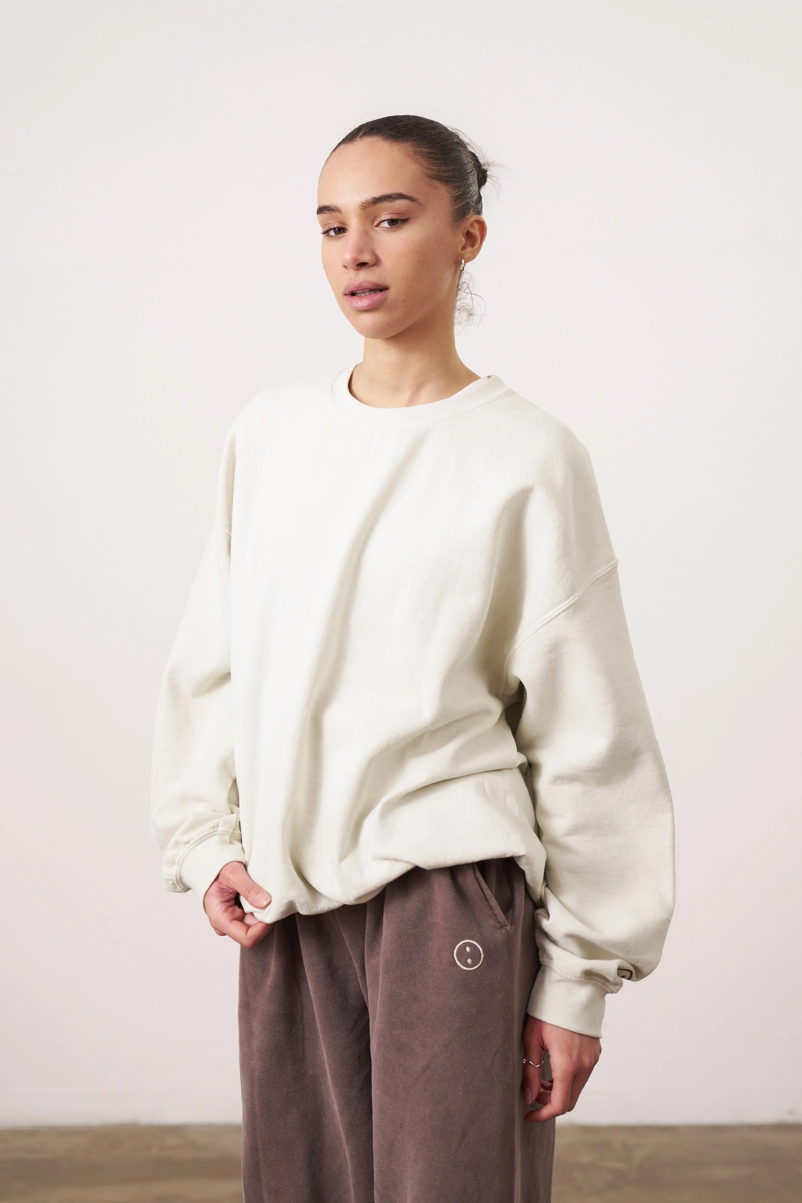 Snuggle Wear Essentials Vintage Washed Sweater - Ivory