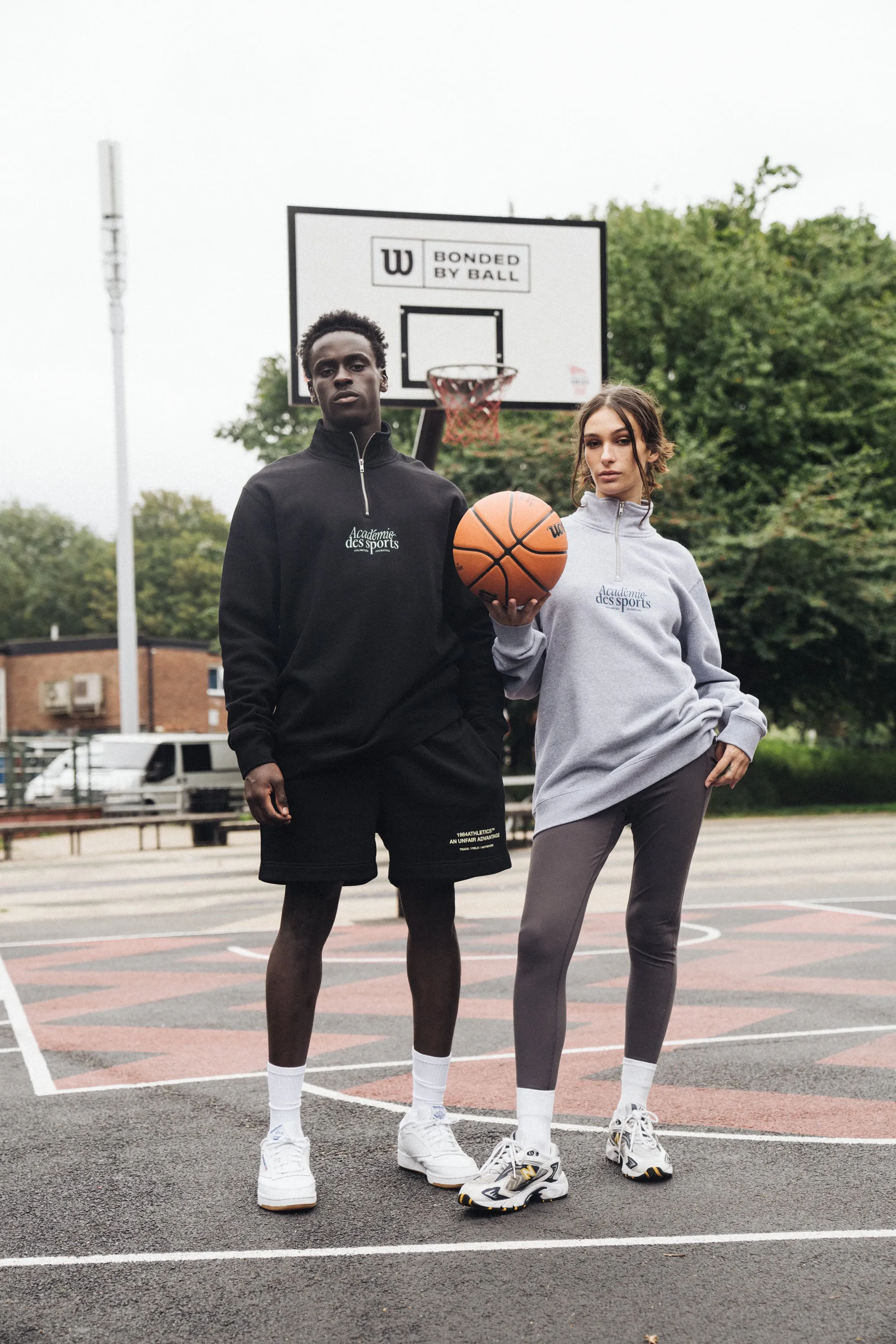 Vice 84 'Acad??mie Des Sports Script' 1/4 Zip Sweater - Grey Light Reflective Yarn Comfy chic