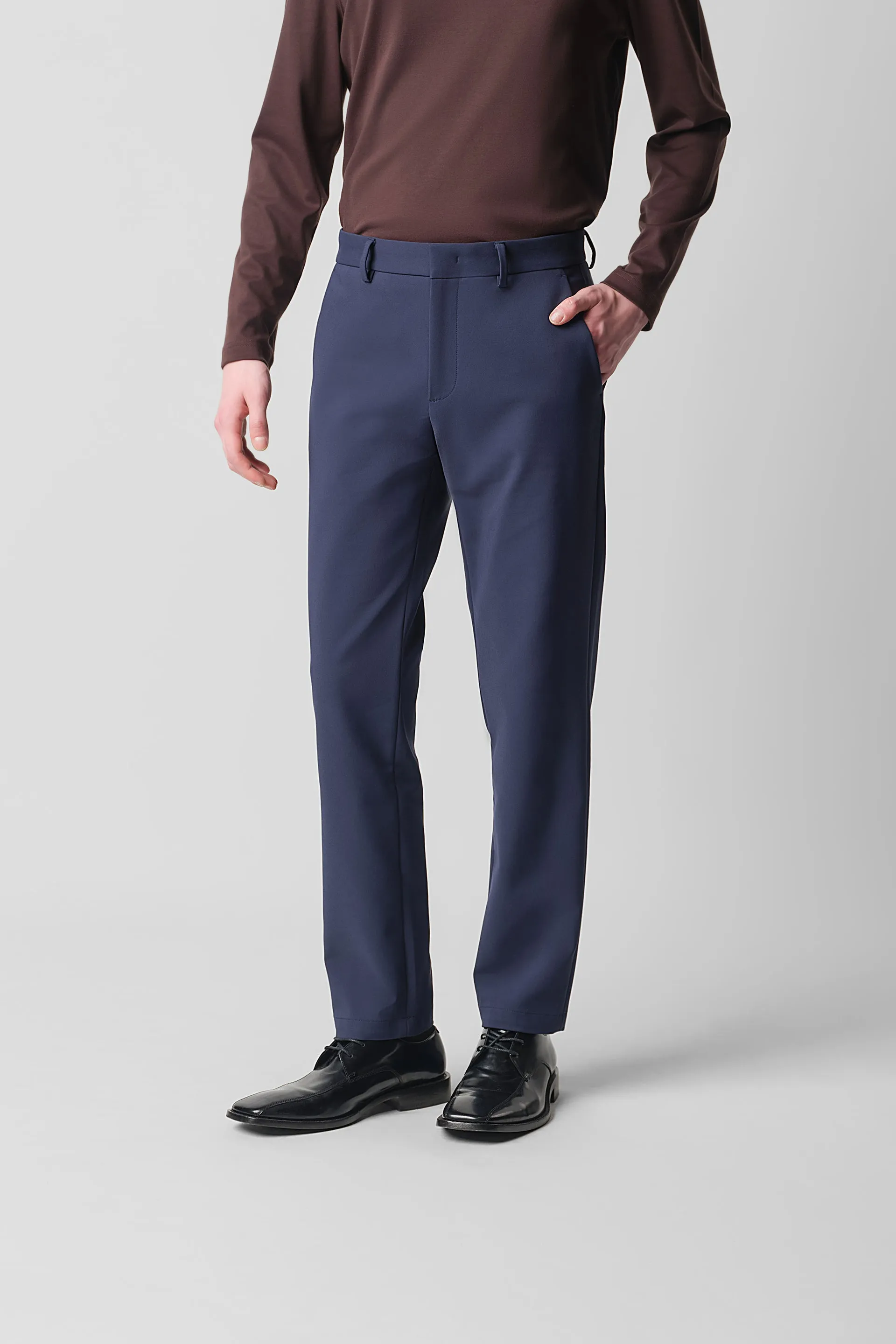 MachineWashableFabric Stylish Appearance CottonSTRETCH Smart Pants | Navy 5522NZ