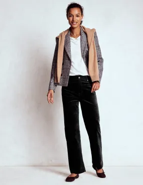 Winter Ready Velveteen Straight Jeans-Black