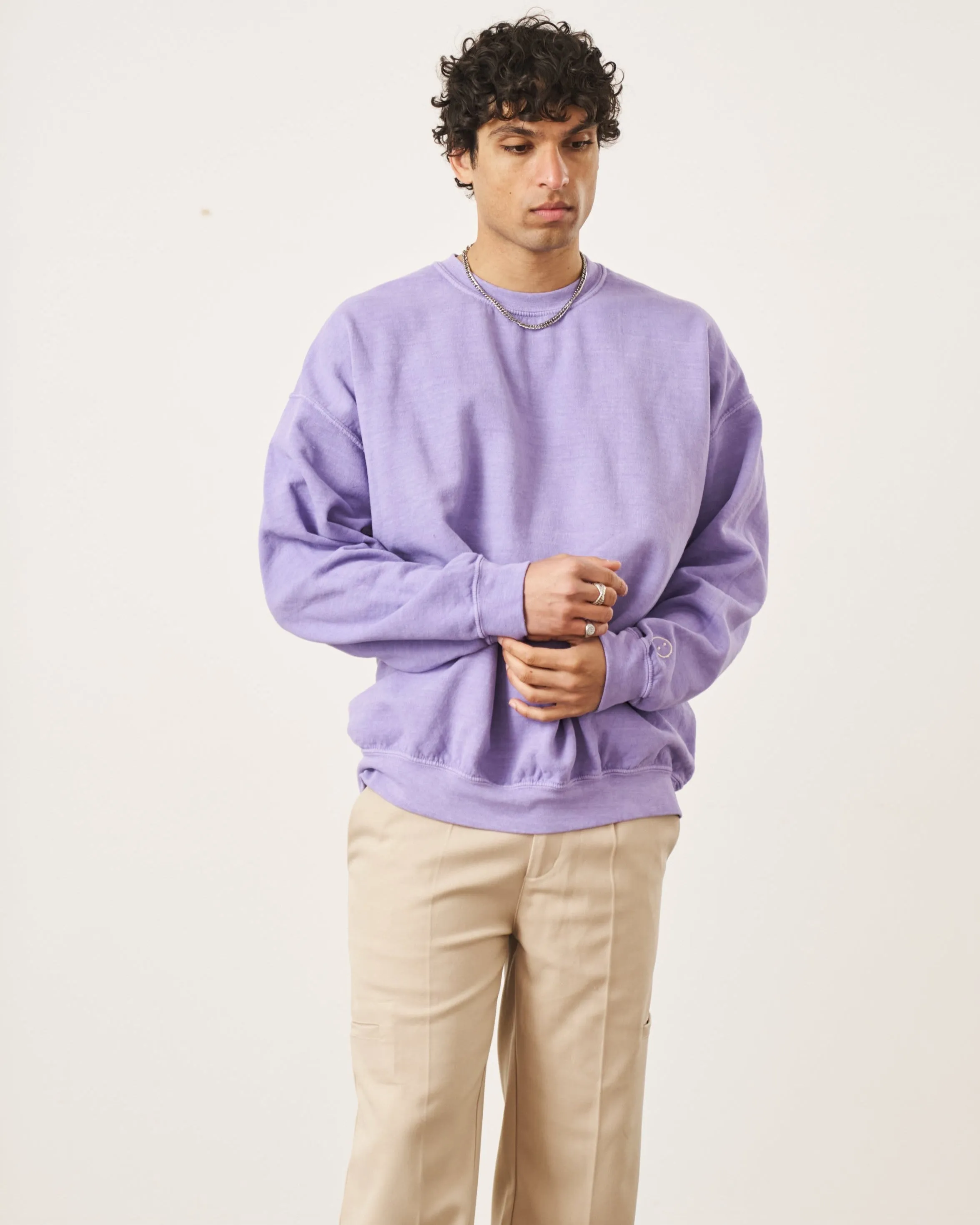 Perfect Warmth Essentials Vintage Washed Sweater - Orchid