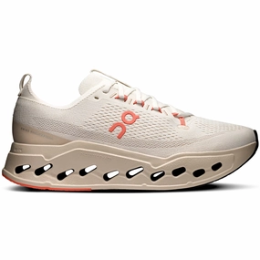 Men's Cloudsurfer Max Running Shoes Ivory / Salmon Torsion Rigidity Ultralight Construction