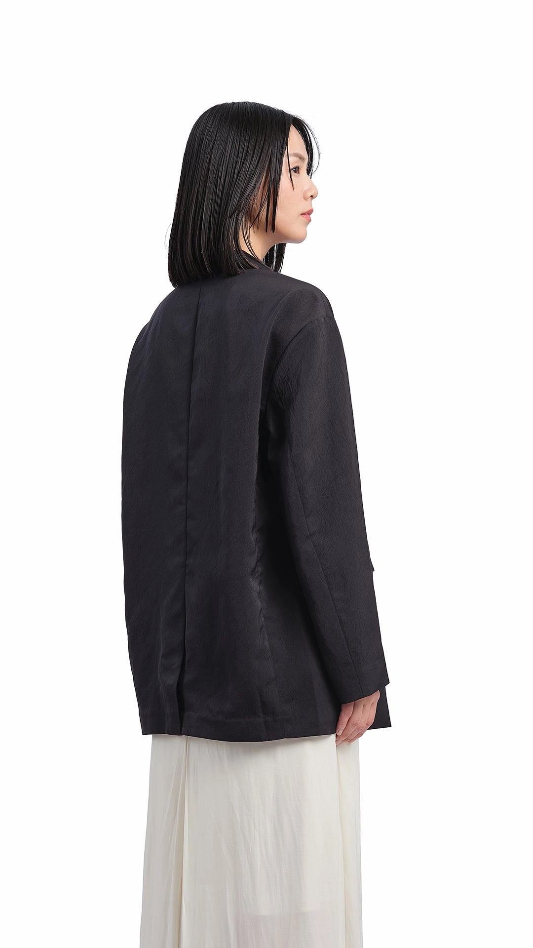 Loose fit Blazer Plaid Print Thermoplastic Elastomer Trim