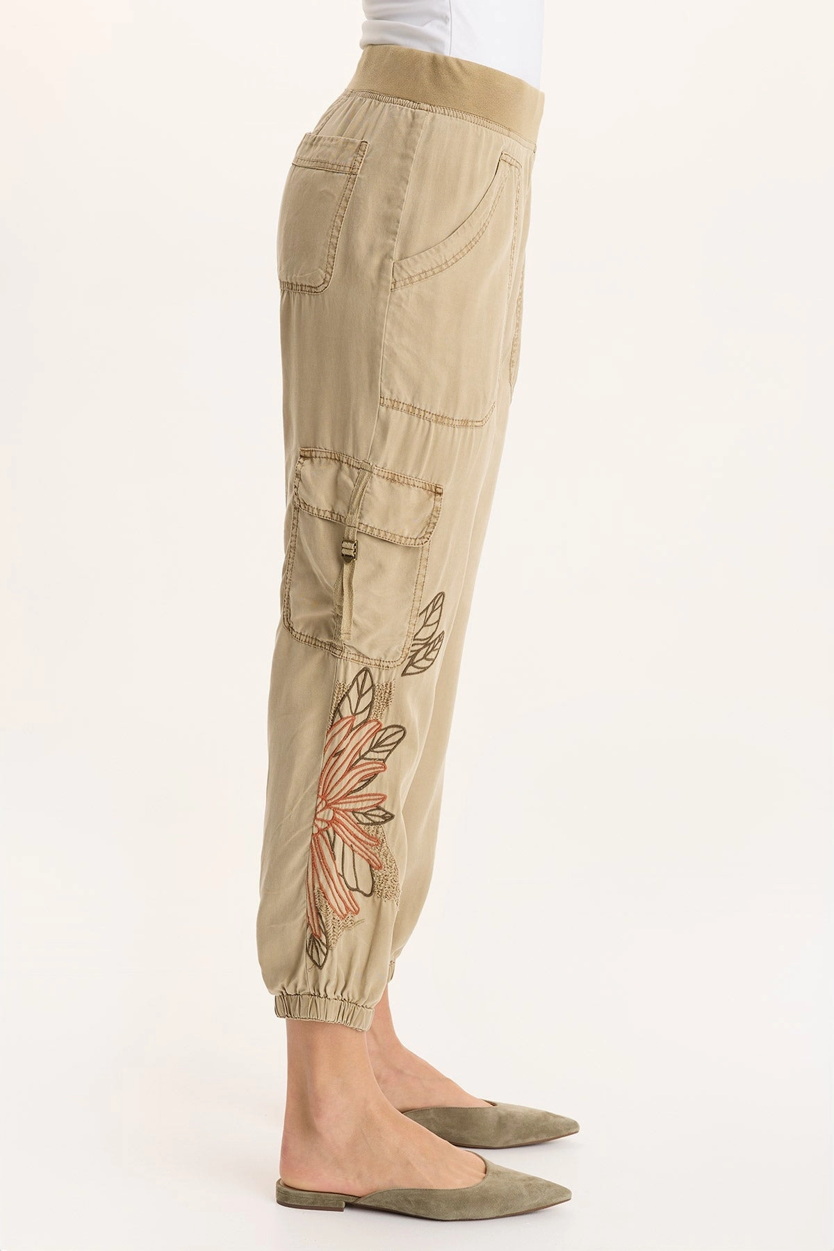Casual Active Darri Embroidered Pull-on Soft Twill Jogger