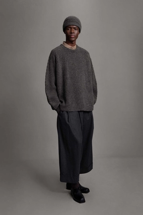Lightweight Material FlexFoamPadding THE BAKER TROUSER / WOOL CASH FLANNEL CHARCOAL