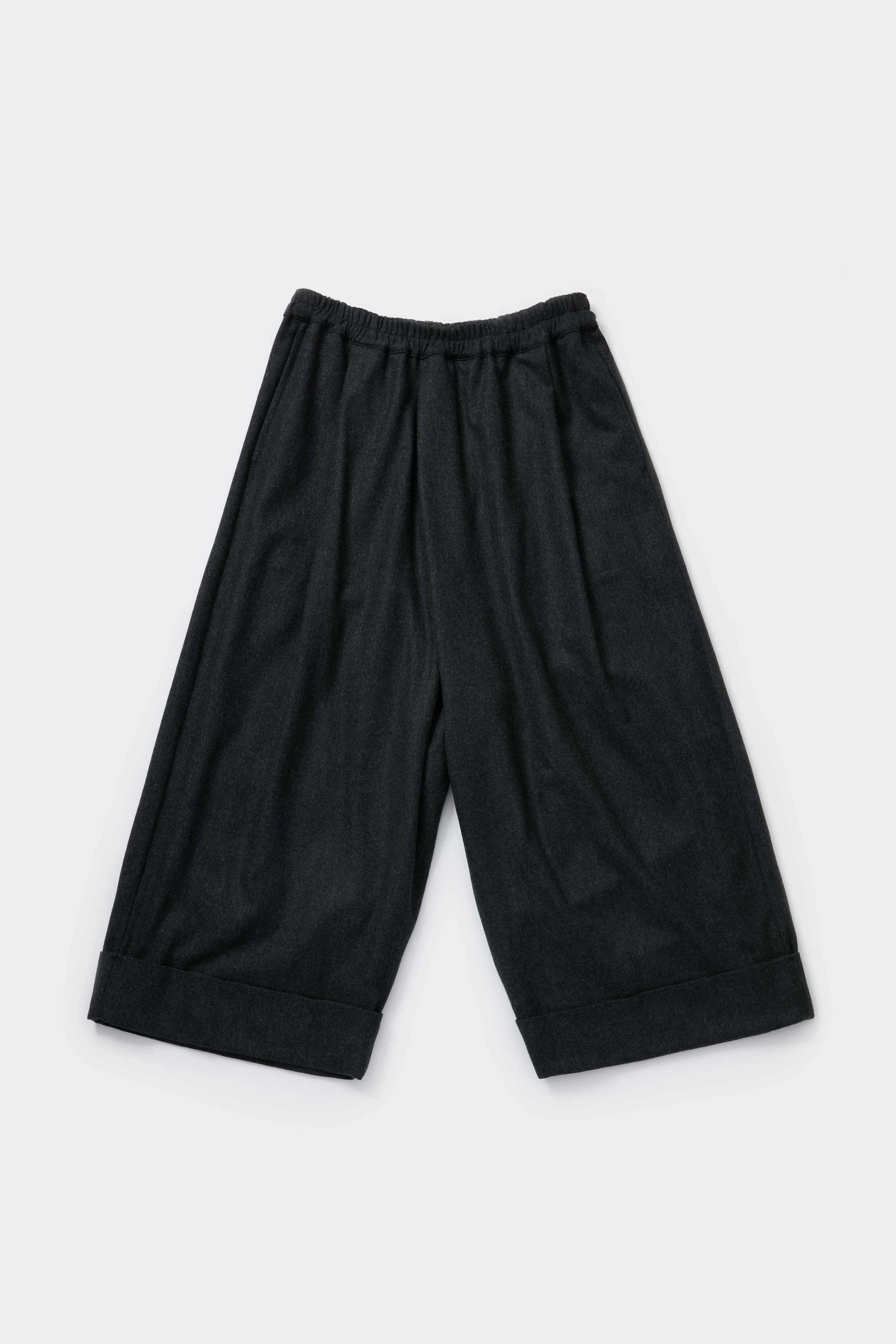 Light and Cozy Gripper Waistband THE BAKER TROUSER / WOOL CASH FLANNEL CHARCOAL