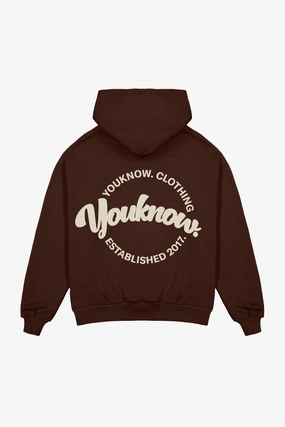 Drawcord Hem winter break CIRCLE HOODIE | Chestnut