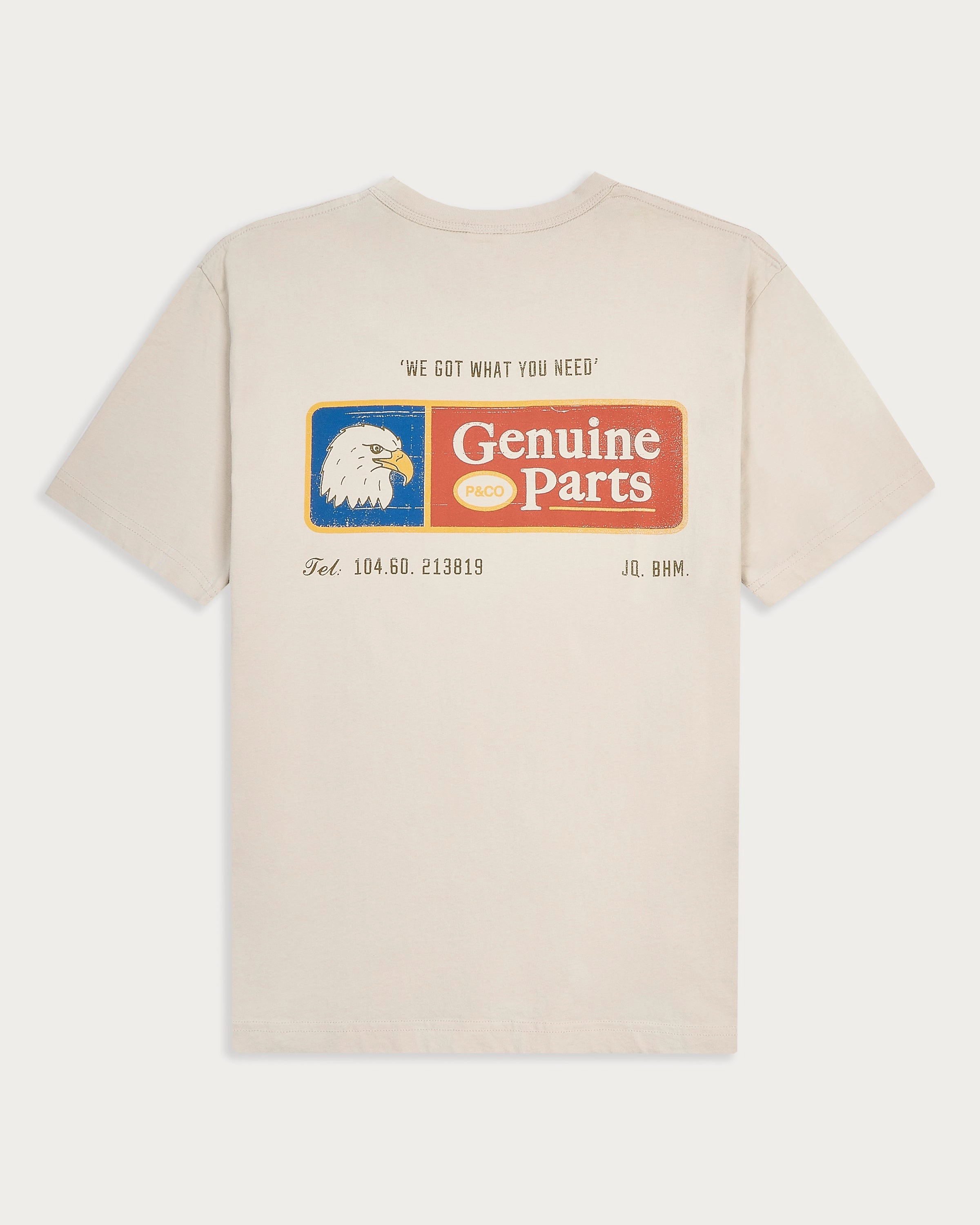 Heathered Fabric Cotton Blend We Got What You Need T-Shirt - Vintage White