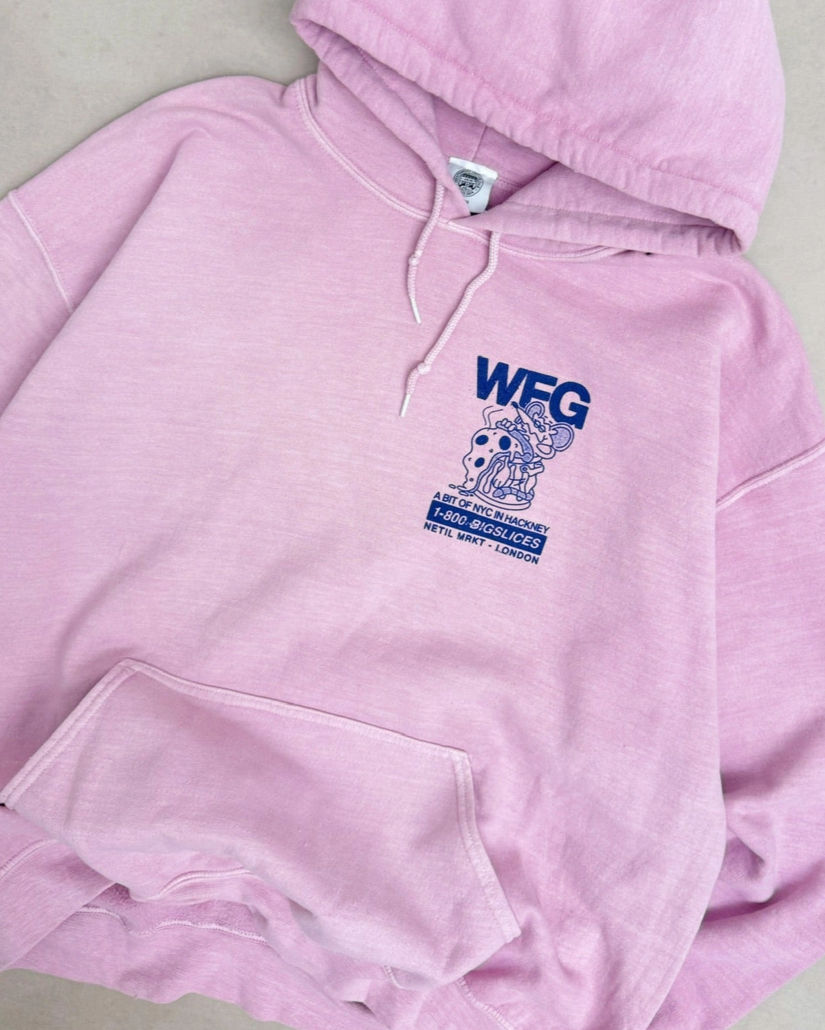 World Famous Gordos 'Call The Gang' Washed Hoodie - Pink Athlete Favorite Eco Certified Cotton Blend