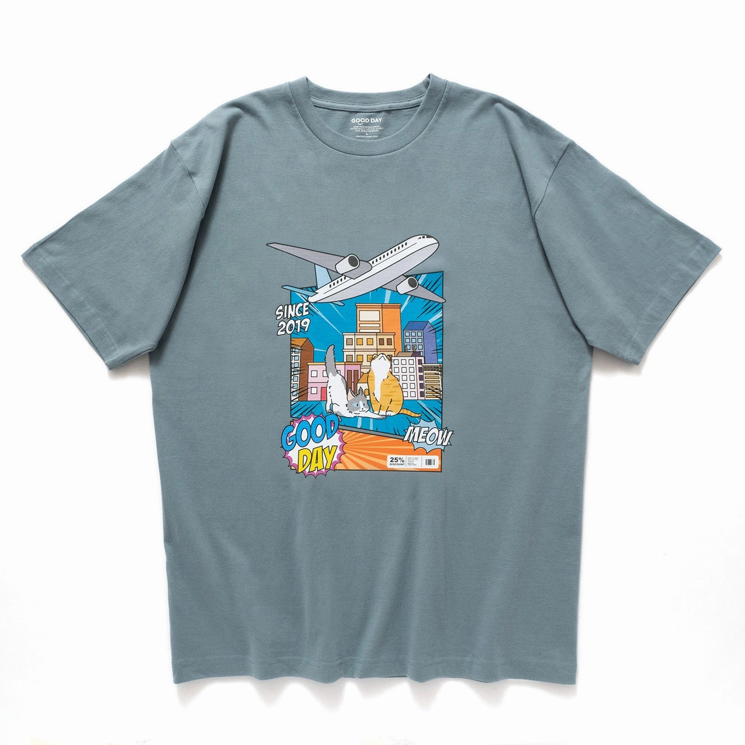 (ZT1538) Purrrfect View Graphic Tee Fresh Outfit Style Easy Layer