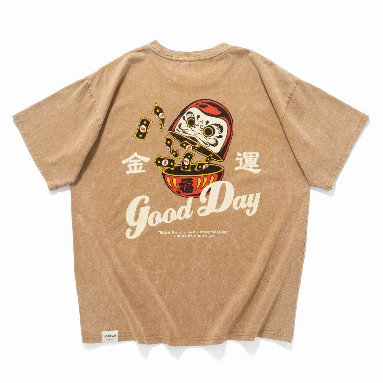 RibbedNeckBanding (ZT1673) Rich Daruma Graphic Tee