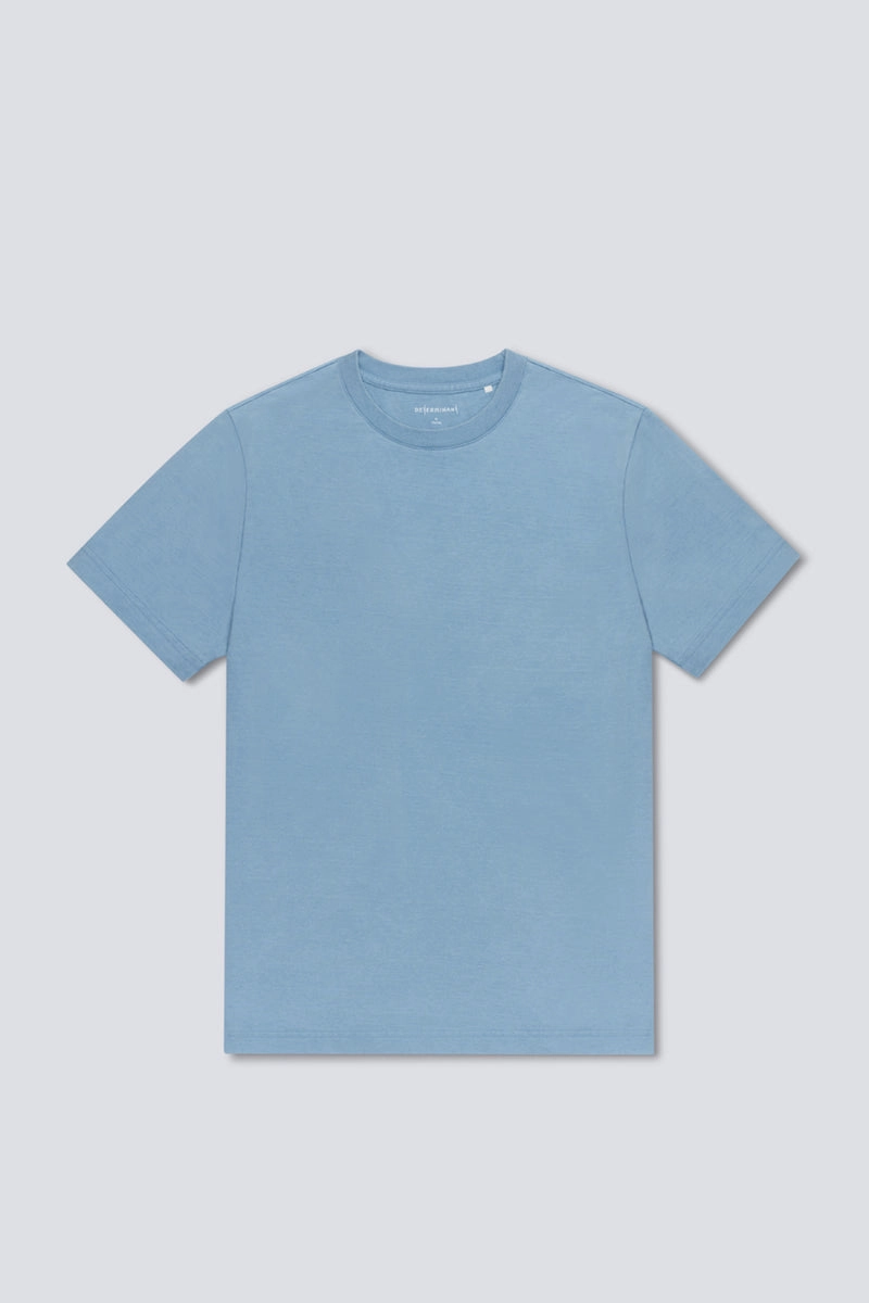 Seasonal Fashion TerraTones Natural Dye Crew Neck T-Shirt | Indigo Blue 12140J