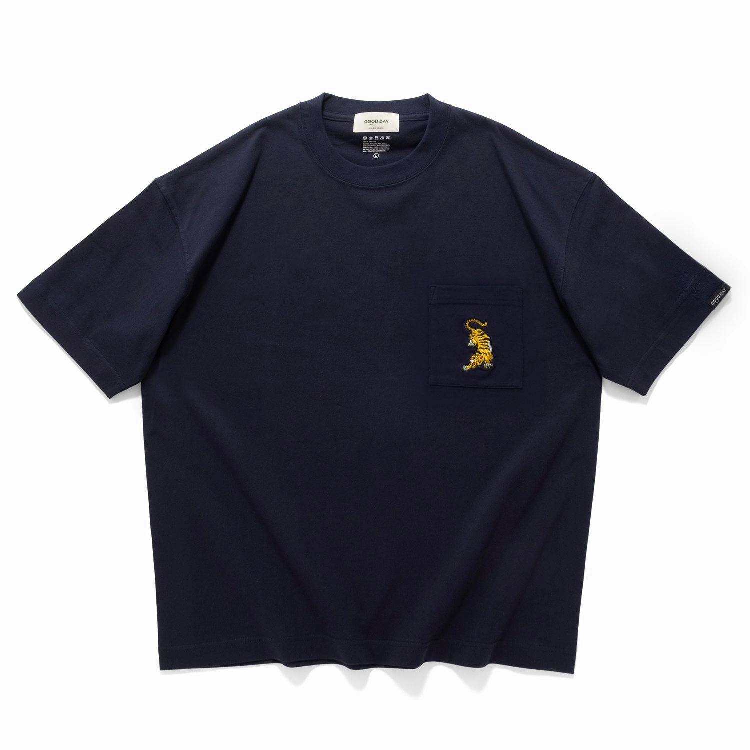 Stylish Casual Running Speed (ZT1681) Tiger Embroidery Pocket Tee