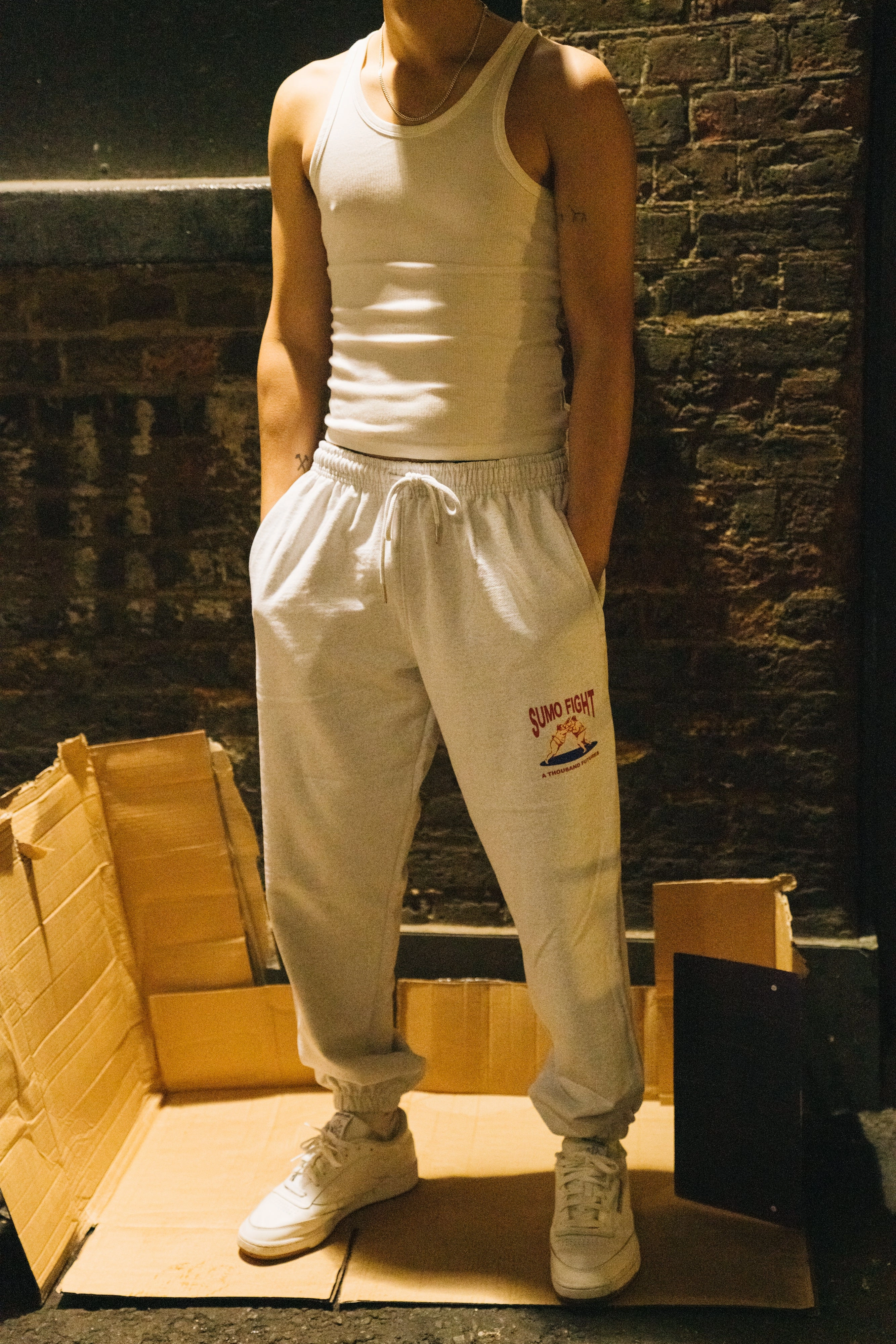 RecyclablePackaging Breathable Style A Thousand Futures 'Sumo Fight' Joggers - Ash