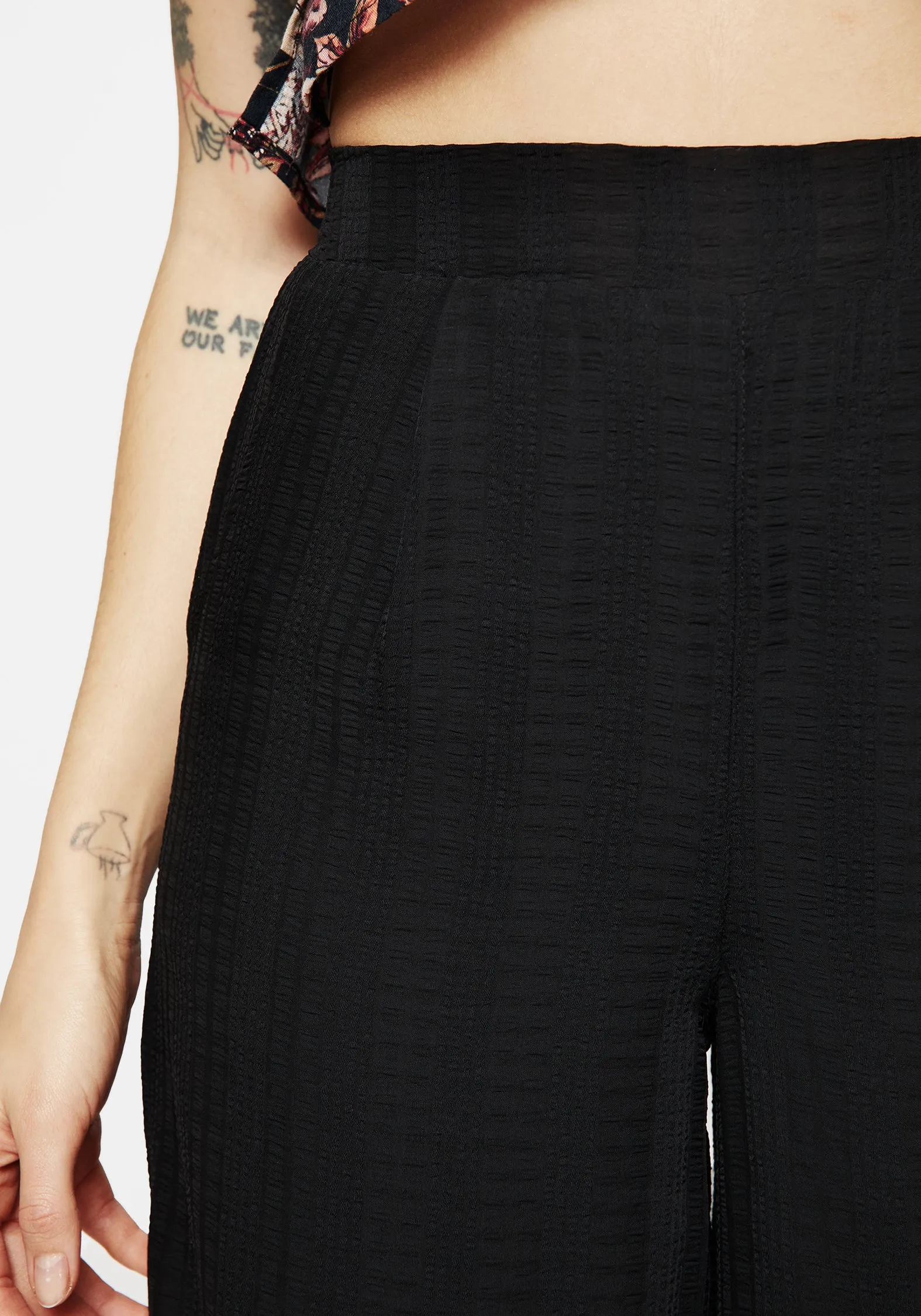 Movement Support Tabitha Wide Leg Check Trousers