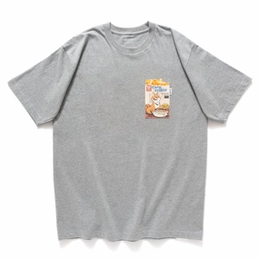 (ZT1550) Corn Flakes Graphic Pocket Tee Sporty Layer Look Summer Casual