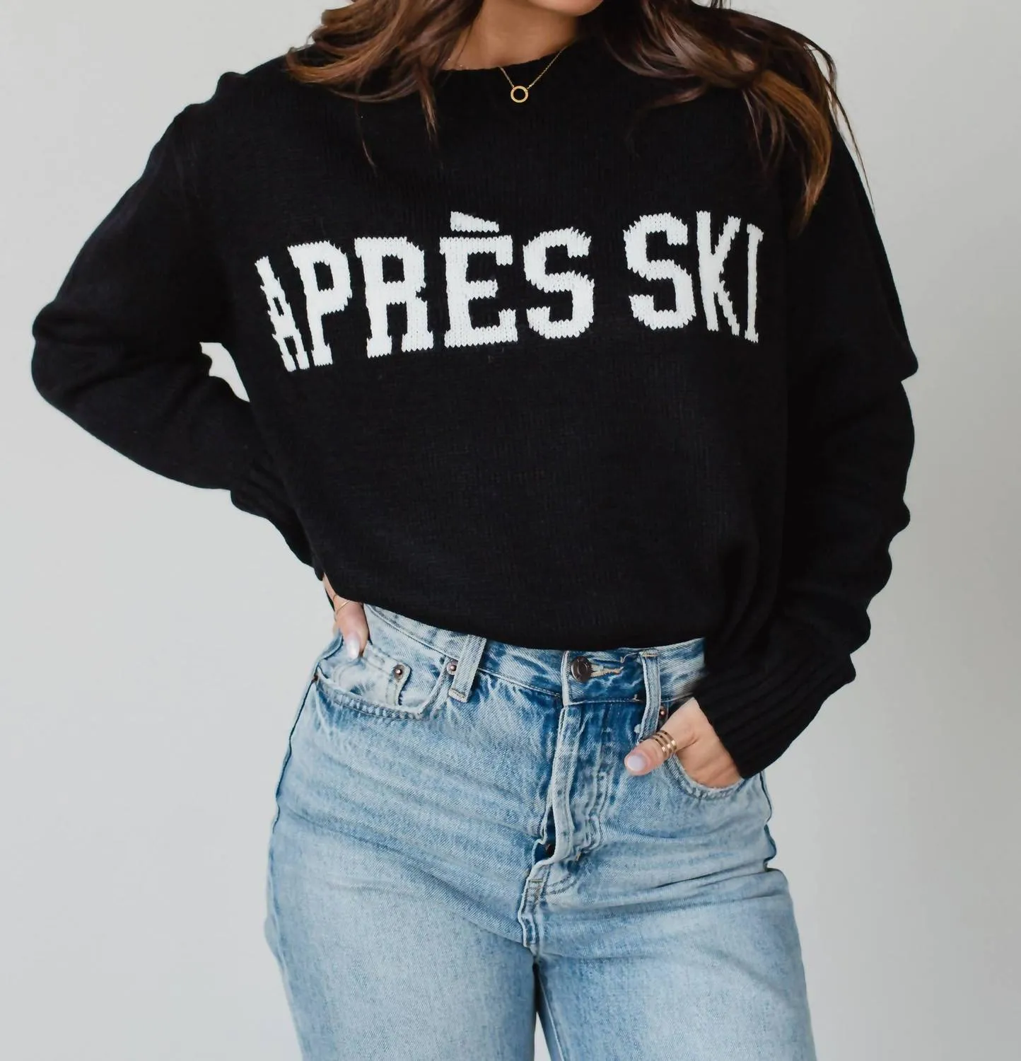 Apres Ski Sweater In Black Thermal Insulation Design