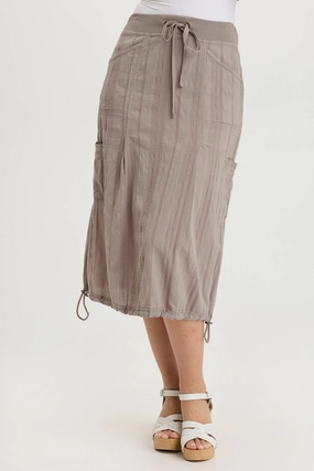 Sleek Styling Aracelle Textured Gauze Cargo Bubble Hem Skirt