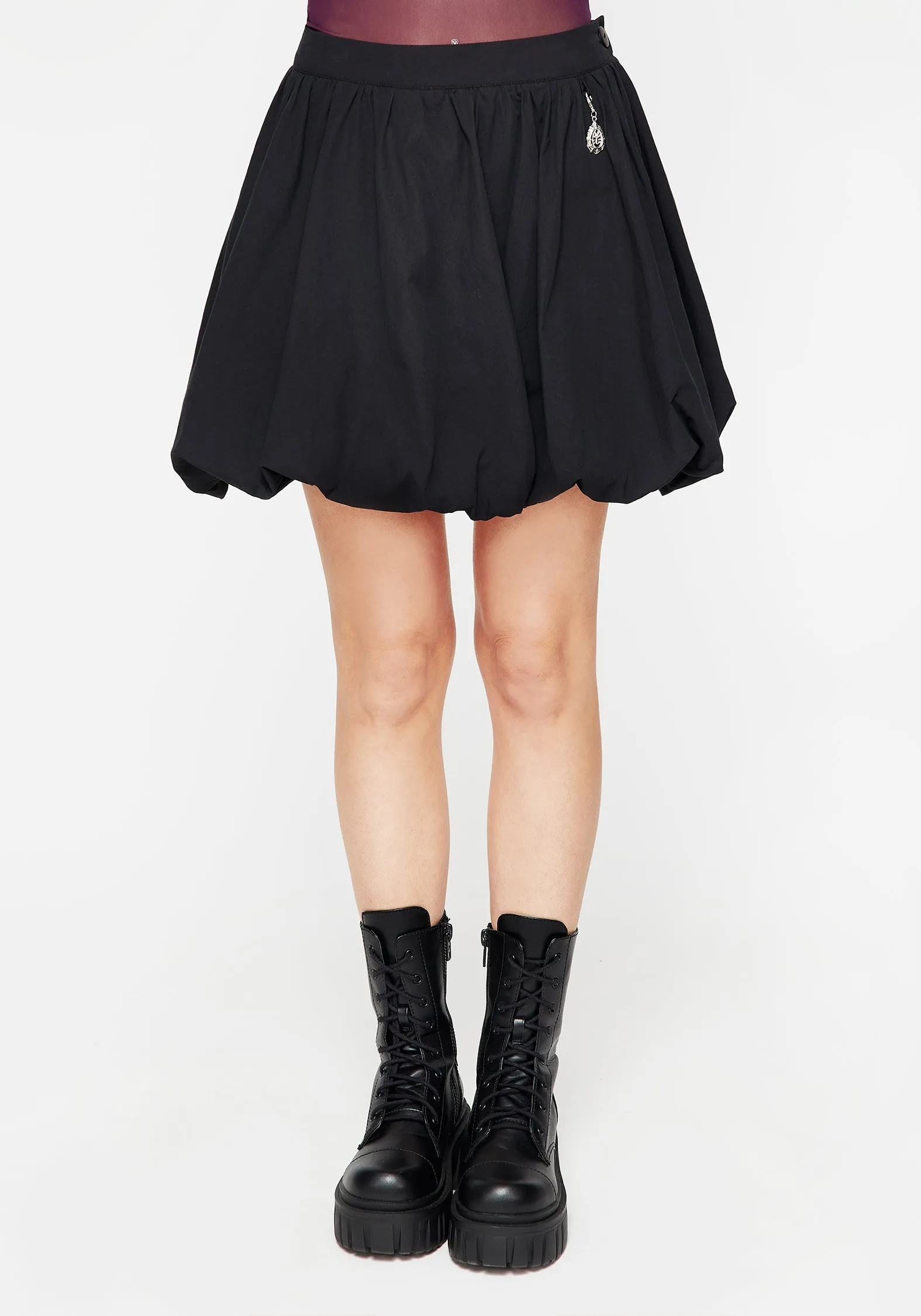 Fold Over Detail Aranya Puff Micro Mini Skirt