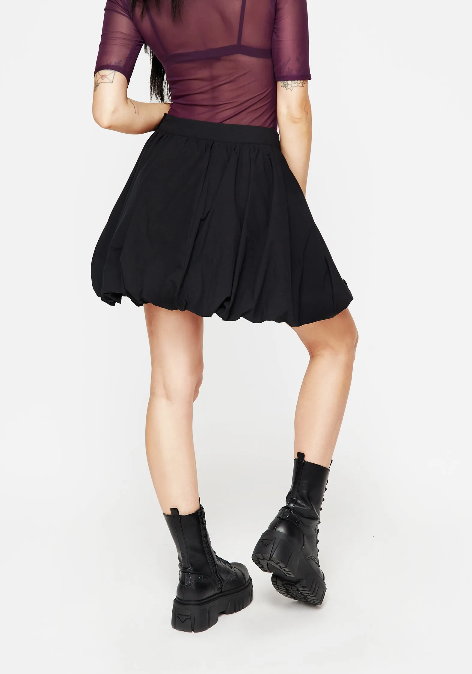 Soft Touch Artistic Influence Aranya Puff Micro Mini Skirt