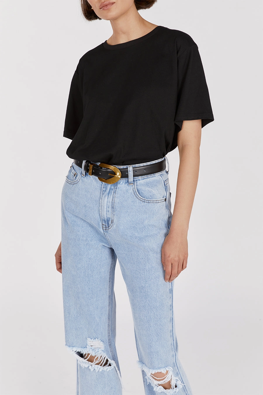 ARCHIE BLUE HIGH RISE RIPPED JEAN Flex Foam Inserts
