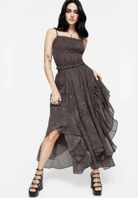 Arnora Chiffon Handkerchief Hem Midaxi Skirt Tiered Design