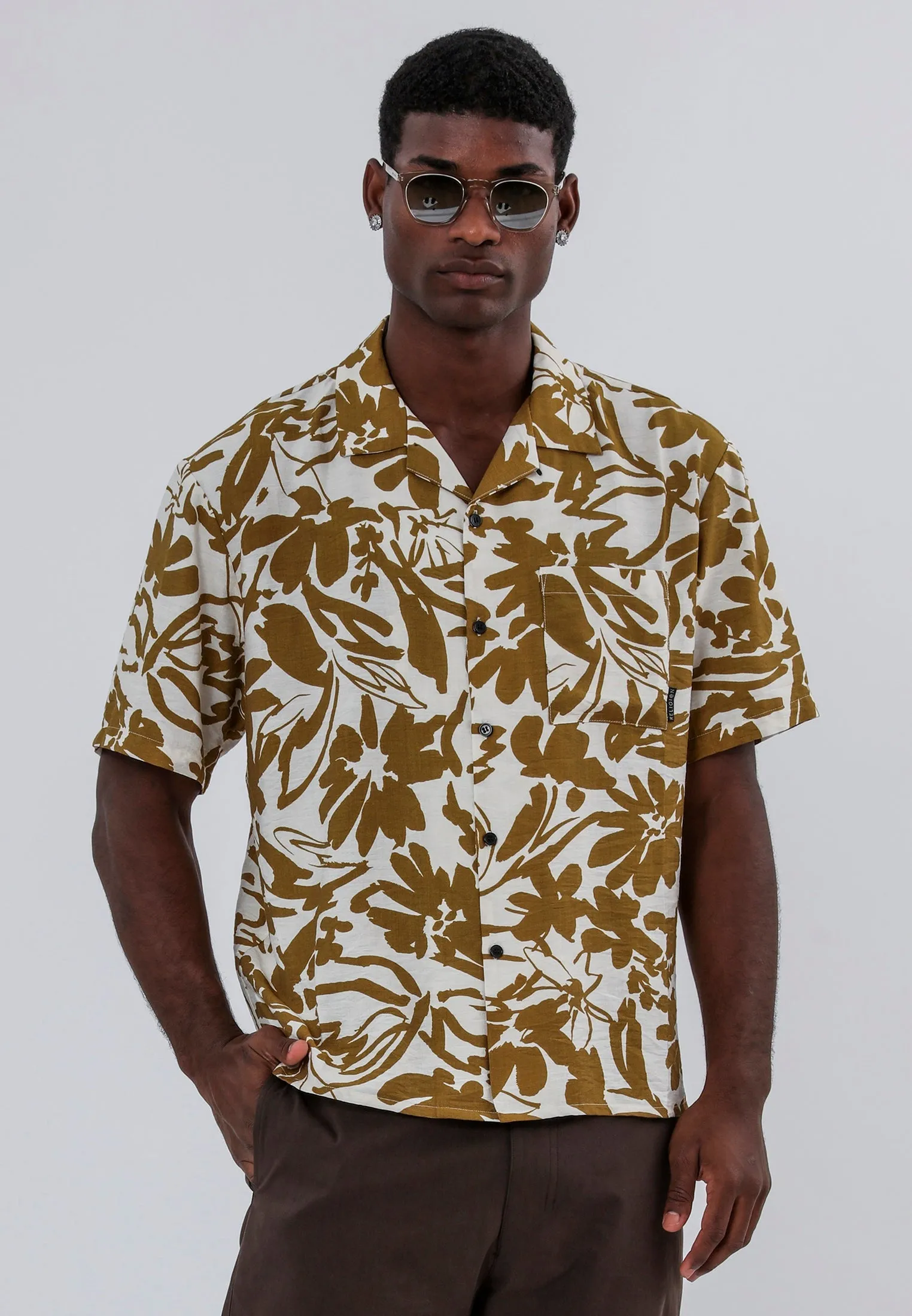 Seamless Shoulder Construction Cool Comfort ART SHIRT RUST & WHITE