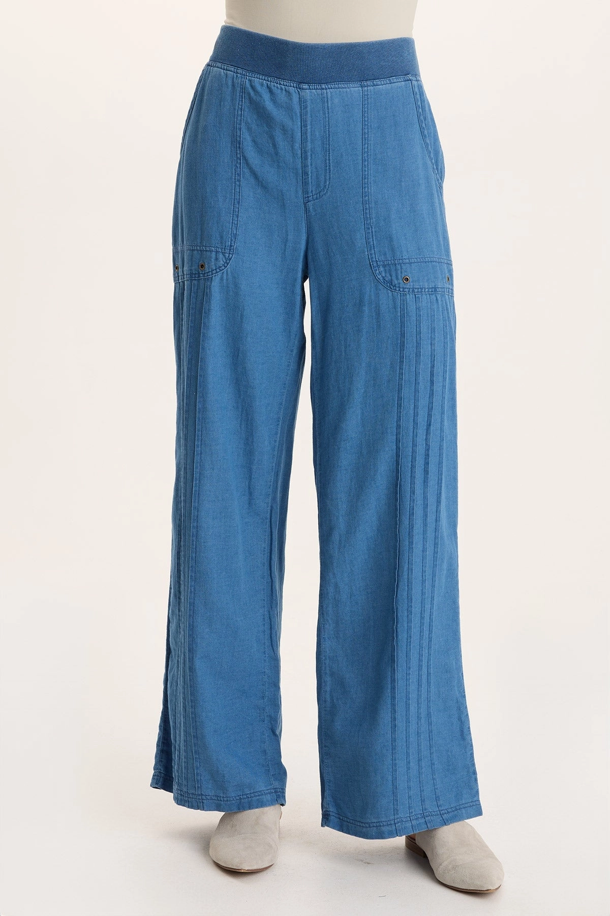 Arvid Mock Denim Pull-On Wide Leg Pant Chafe-Free Fit