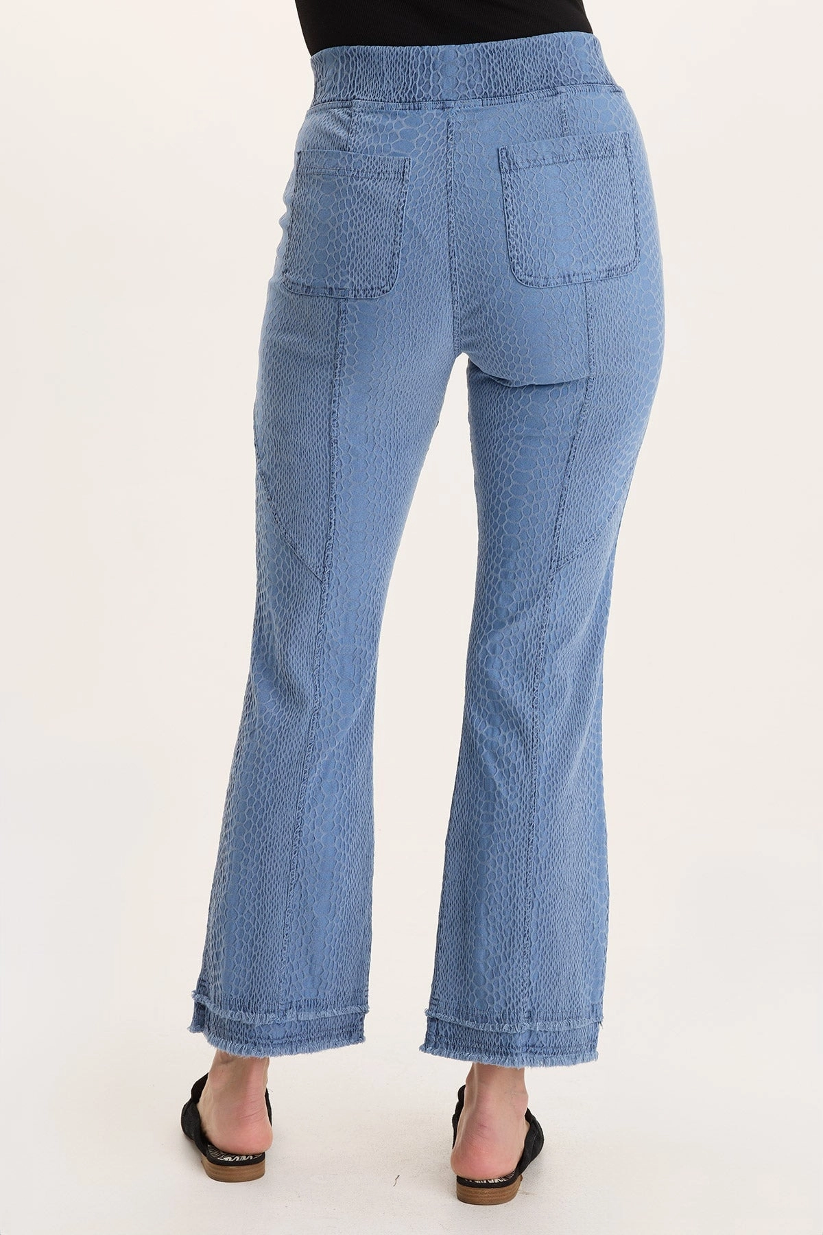 Comfort Design QuickReleaseFastenings Askell Textured Jacquard Flared Pull-On Pant